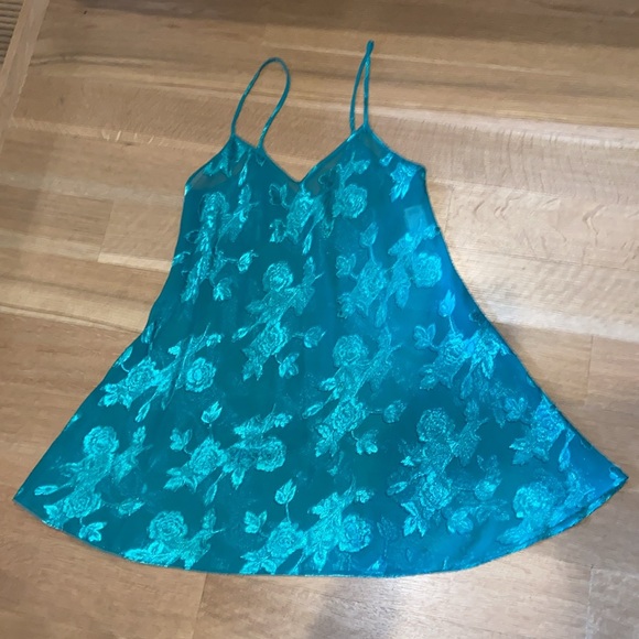 Vintage Sexy Summer Lingerie Negligee Nightie Nightgown Sheer Floral Slip Dress - Picture 7 of 10